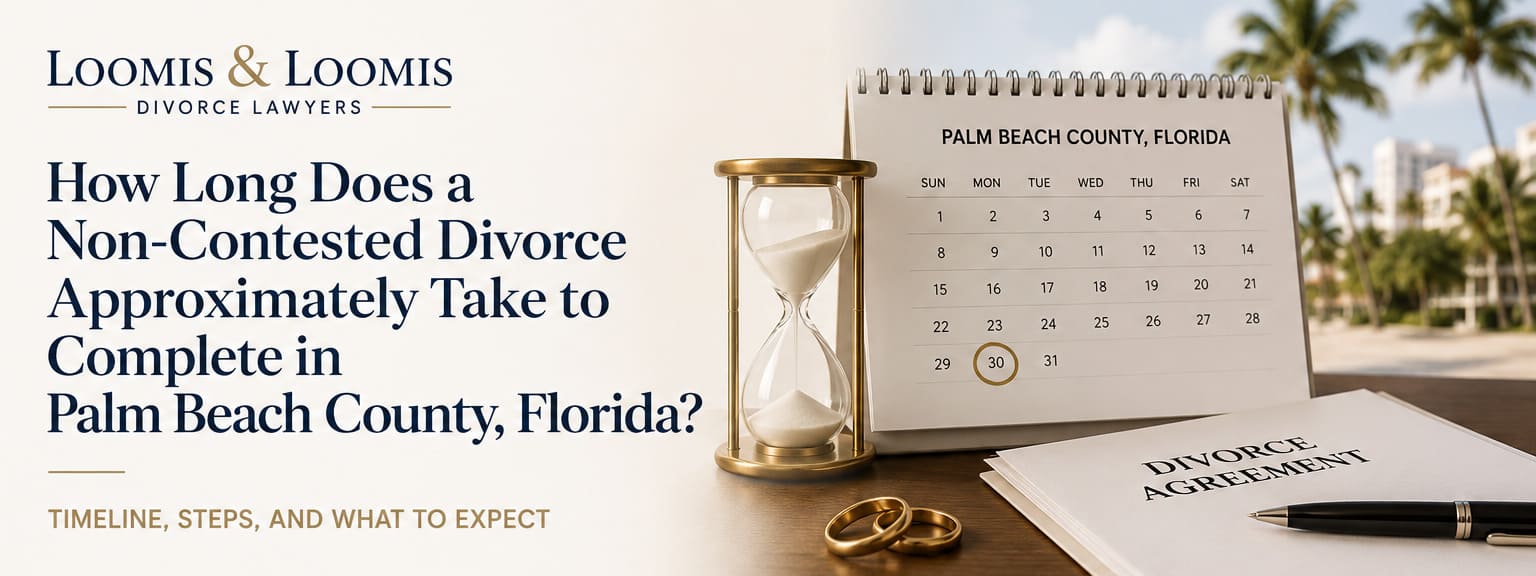 How Long Does a Non-Contested Divorce Approximately Take to Complete in Palm Beach County, Florida?
